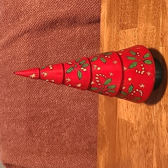 Vintage Russian Nesting Christmas Trees Unique Christmas Matryoshka - Picture 1 of 3